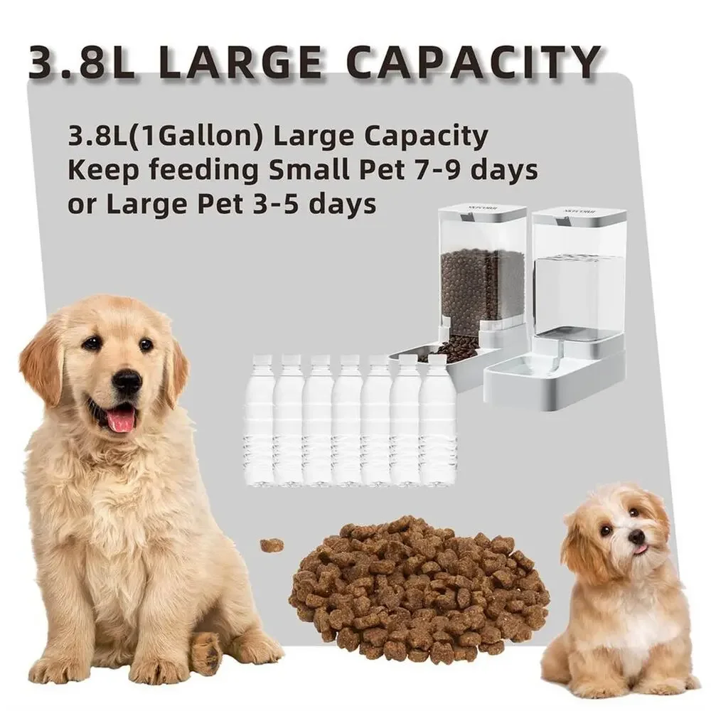 NEW IN BOX! NKECORJI Automatic Pet Food and Water Dispenser Set